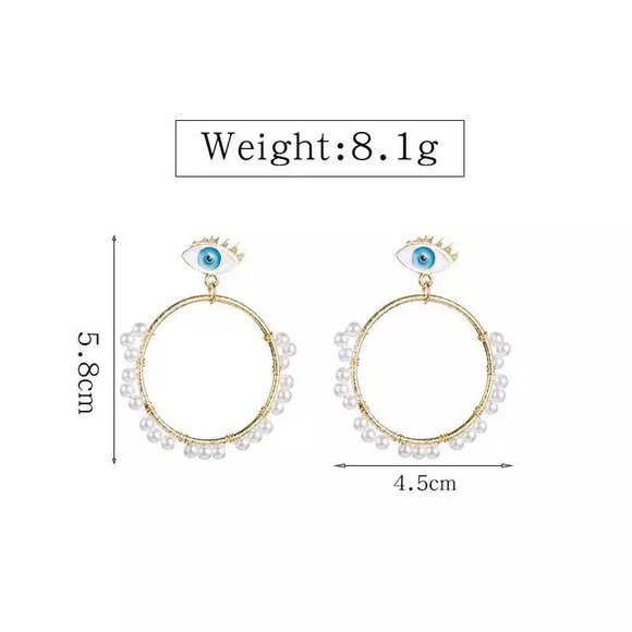 Evil eye earrings - Picture 2 of 2